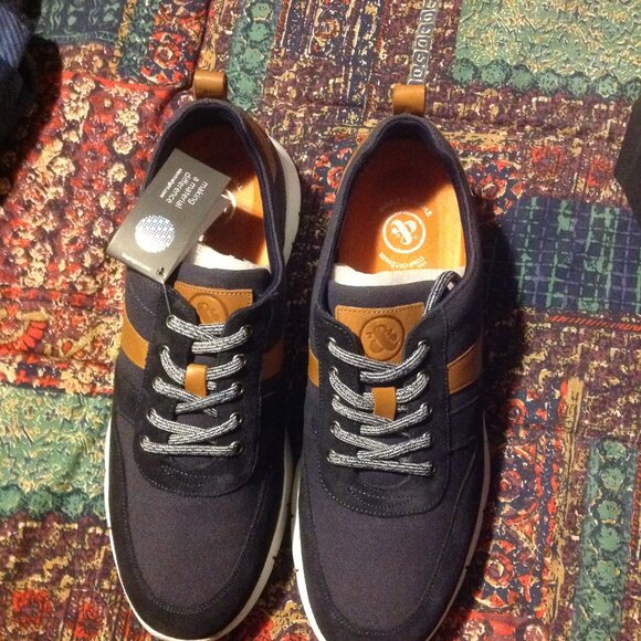 Thomas & Vine Men's Adler Navy Suede & Blue Textile Sneakers - 11.5 - New in Box - Picture 2 of 11